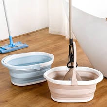 Folding Bucket Portable Large Capacity Thicking Outdoor Wash Basin Multifunction Hanging Space Saving Mopping Cleaning Buckets 2024 - buy cheap