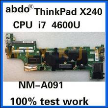VIUX1 NM-A091 for Lenovo Thinkpad X240 notebook motherboard CPU i7 4600U 100% test work FRU 04X5150 04X5154 04X5162 04X5174 2024 - buy cheap