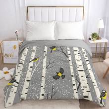 1pc Duvet Cover with Zipper Comforter Blanket Quilt Cover 200*200/90/135/150 3D Country Birch forest Bedding Drop ship 2024 - buy cheap