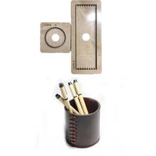 2pcs/set Japan Steel Blade Die Cut DIY leather craft Pen Holder Case wooden die mould hand punch tool template 80x90mm 2024 - buy cheap