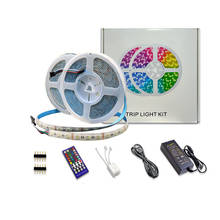 Tira de luces Led RGBW 4 en 1, tira Flexible con controlador y fuente de alimentación, 5 pines, 60leds/m, 12v/24v, 10m, 5050 2024 - compra barato