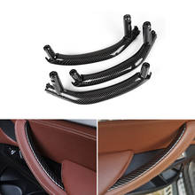 3pcs Car Styling Carbon Texture Insert Door Guard Handle Pull Cover For BMW X5 F15 2014 2015 2016 2017 For X6 F16 2015 - 2018 2024 - buy cheap