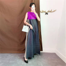 Весеннее женское плиссированное платье Miyak средней длины, модный дизайн, свободное платье большого размера с длинными рукавами и принтом, женское платье средней длины, 2020 2024 - купить недорого