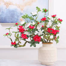 Vaso de flores artificiais para casa, 110cm, longo, alta qualidade, vermelho, wi-fi, decoração de mesa, casamento, buquê 2024 - compre barato