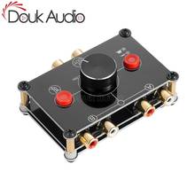 Douk Audio Little Bear Mini 2-Way Stereo L/R RCA Audio Selector Passive Preamp Switcher Splitter Box 2024 - buy cheap