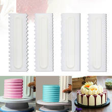 4 Pcs Cake Scraper Smoother Pastry Comb Cream Decoration Cake Decoration Comb Fudge Spatula Baking Pastry Kitchen Tools Cocina 2024 - buy cheap