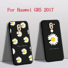 For Huawei GR5 2017 case Silicone Protector Rose Daisy Flowers phone cover For Huawei gr5 2017 back Cover Black fundas 5.5inch 2024 - buy cheap