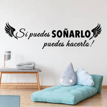 Wall Decals for Spanish Quotes If You Can Dream It You Can Do It Motivational Sentences Vinyl Living Room Decor Stickers RU104 2024 - buy cheap