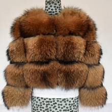 2020 Women Winter New Natural Fox Fur Coat Short Section Warm Thickening Real Fox Fur Jacket Fashion Luxury Slim Real Fur Coat 2024 - купить недорого