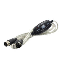 Cable MIDI a USB, interfaz de entrada/salida MIDI a Cable Adaptador convertidor USB para PC 2024 - compra barato
