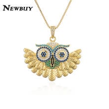 New Arrival Charm Fashion Owl Pendant Necklaces Vintage Statement Animal Crystal Cubic Zircon Jewelry For Women Men Dropshipping 2024 - buy cheap