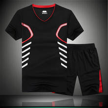 Chándal de secado rápido para hombre, conjunto de ropa deportiva de 2 piezas, pantalones cortos y camiseta, sudadera deportiva de verano, 2020 2024 - compra barato