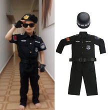 Disfraz de policía de la fuerza especial para Halloween, traje del ejército  SWAT para niños y