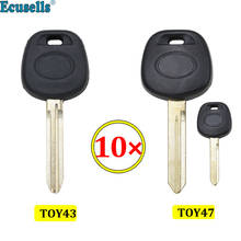 10Pcs/Lot Tranponder Key Case Key Shell for TOYOTA RAV4 COROLLA CAMRY Land Cruiser Avalon PRIUS Uncut TOY43 or TOY47 Blade 2024 - buy cheap