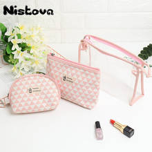 Transparent Cosmetic Bag Three-piece PVC Waterproof Korean Student Large-capacity Storage Bag Travel Multi-function Toilet Bag 2024 - buy cheap