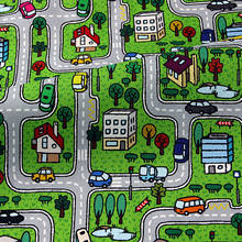 Cartoon City Street Print 100% Cotton Fabric for Dress Home Textile Sewing DIY Tissue Material for Hair Band 2024 - buy cheap