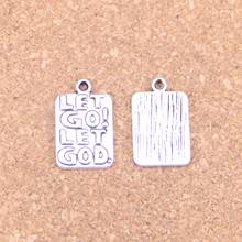 12 pçs encantos deixe ir deus 20x12mm pingentes antigos, vintage tibetano jóias de prata, diy para pulseira colar 2024 - compre barato