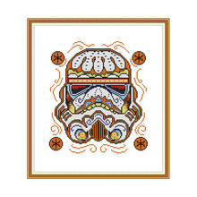 Mask Cross Stitch Patterns Print Canvas for Embroidery Kit Count Cross Stitches Needlework Aida 14CT 11CT DMC DIY Handmade Art 2024 - buy cheap