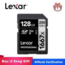 Lexar-tarjeta de memoria Flash 1667x V60 250 MB/s, 64GB, 128GB, 256GB, U3, tarjeta SD SDXC C10 para vídeo 3D 4K HD 2024 - compra barato