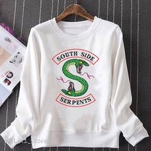 Classic South Side Riverdale Hoodie Sweatshirts For Women Serpents Snake Print Oversize Hoody Ladies Sweat Femme Moletom 2024 - buy cheap