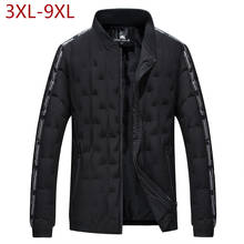 Casacos masculinos de inverno, jaquetas tipo parca plus size 3xl-9xl para homens, quentes e à prova de vento 2024 - compre barato