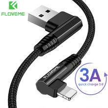 FLOVEME 90 Degree Elbow USB Cable 3A Micro USB Type-C Cabo For Samsung S20 Note 20 Game Braid USB C Fast Charging Cord Data Wire 2024 - buy cheap