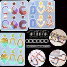 1=503pcs geometry earrings UV Epoxy Resin Silicone Molds Set for pendant with hoop Jewelry making Casting Tools 2024 - buy cheap