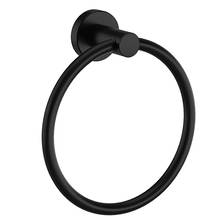 Black Towel Ring Hand Towel Rack Bathroom Towel Rack Wall Hanging Bathroom Hardware Simple Round Towel Rack 2024 - buy cheap