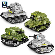 UKBOO WW2 Military warfare Tanks Model Building Blocks Soldier Weapons City Figures Bricks Educational Toys For Boys Children 2024 - buy cheap