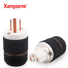 Xangsane P-03Cu puro vermelho cobre eua powere plug conjunto de alta fidelidade áudio cabo de alimentação conector acessórios amplificador de potência tubo plug 2024 - compre barato