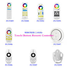 Controle remoto rf touch de 4 zona/8 zona, 2.4ghz, rgb, cct/rgbw, botão de parede, transmissão sem fio, led, dimmer/suporte remoto 2024 - compre barato