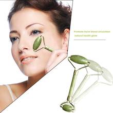 1PC Double Head Facial Massage Roller Jade Face Lifting Slimming Body Head Neck Massager Rolling Jade Care Thin Face Tool 2024 - buy cheap