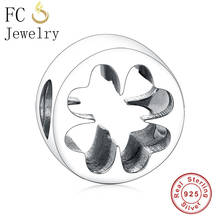 FC Jewelry Fit Original Brand Charms Bracelet 925 Sterling Silver Spring Openwork Four Leaf Clover Beads For Making Berloque 2024 - buy cheap