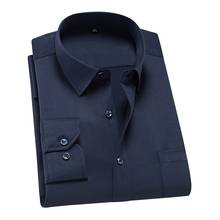 Новое поступление 2020, мужская рубашка DAVYDAISY с длинным рукавом, мужские Стрейчевые рубашки, модная однотонная Рабочая деловая рубашка, брендовая одежда DS264 2024 - купить недорого