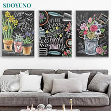 Sdoyuno 3 pçs 40x50cm pintura por números para flores adultas diy pintura sem moldura por números na lona pintados à mão arte da parede 2024 - compre barato