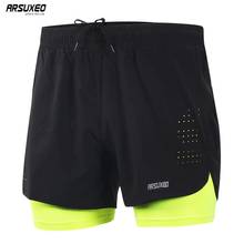 ARSUXEO men's shorts outdoor sports training exercise jogging fitness with lined trousers quick-drying fitness 2-in-1 shorts 2024 - buy cheap