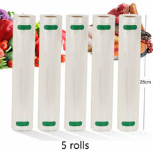 5 Rolls/Lot  Vacuum bag Storage Bags for Sealer Vacuum Packer Packing Bags for Food 28cm*500cm 2024 - buy cheap