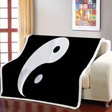 Yin and Yang Cartoon Kids Blanket Winter Sherpa Fleece Sofa Blanket Teens Travel Office Bedding Warm Couch Cover Large Bedspread 2024 - buy cheap