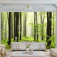 YOUMAN-Papel tapiz 3D grande, murales de Papel tapiz de naturaleza, niebla, árboles, bosque, Mural de pared 3d, Papel de pared para fondo de dormitorio, pegatina de Pascua 3D 2024 - compra barato