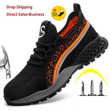 New Breathable Safety Shoes Men Women Work Boots Steel Toe Shoes Work Safety Boots Puncture Proof Work Sneakers Men Work Shoes 2024 - buy cheap