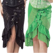 Plus Size Festival Steampunk Skirt Costume Gothic Rock Lace Bustle Outfit Cosplay Carnival Halloween Fancy Party Dress 2024 - buy cheap