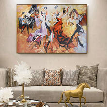 Abstract Banquet Sexy Lady Party Canvas Paintings On the Wall Art Posters And Prints Moden Dancers Canvas Picture For Lving Room 2024 - buy cheap