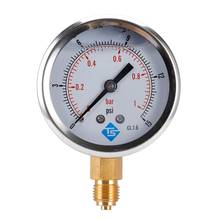 Manómetro hidráulico de presión de agua, herramienta de medición, 0-1Bar, 0-15psi, 1/4 pulgadas, 68mm, Dial 2024 - compra barato
