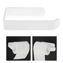 Branco acrílico suporte de papel higiénico fixado na parede da cozinha banheiro toalheiro acessórios prateleira à prova dwaterproof água 2024 - compre barato