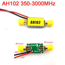 Módulo amplificador de RF de alta linealidad, potencia media AH102, 350-3000MHz, ganancia fija, fuente única de 13dB para banda ancha de Radio LAN Ham 2024 - compra barato