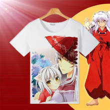 Высокое качество; унисекс; аниме; Cos Inuyasha Sesshoumaru; хлопковая Повседневная футболка с короткими рукавами; футболка 2024 - купить недорого