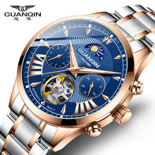Automatic Watch Man GUANQIN GJ16120 Mens Watches Top Brand Luxury Mechanical Watch Moon Phase 50m Waterproof Tourbillon Date New 2024 - buy cheap