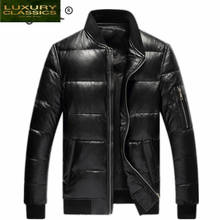Sheepskin Winter 100% Real Duck Down Coat Men's Clothing 2021 Natural Genuine Leather Jacket Men Motorcycle Chaqueta 1927 2024 - buy cheap