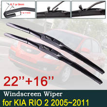 Para-brisa dianteiro adesivo de carro, lâmina de limpador para kia rio 2, 2005 ~ 2011, 2006, 2007, 2008, jb 2024 - compre barato