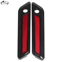 1Pair Motorcycle Aluminum Saddlebag Outer Lid Hinge Latch Covers Reflector ABS For Harley Touring Street Glide FLHX Road King 2024 - buy cheap